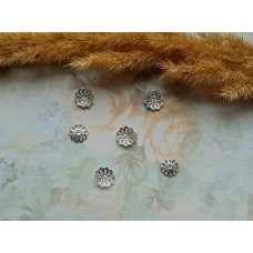 Шапочки для бусины. Цвет серебро. 10 шт